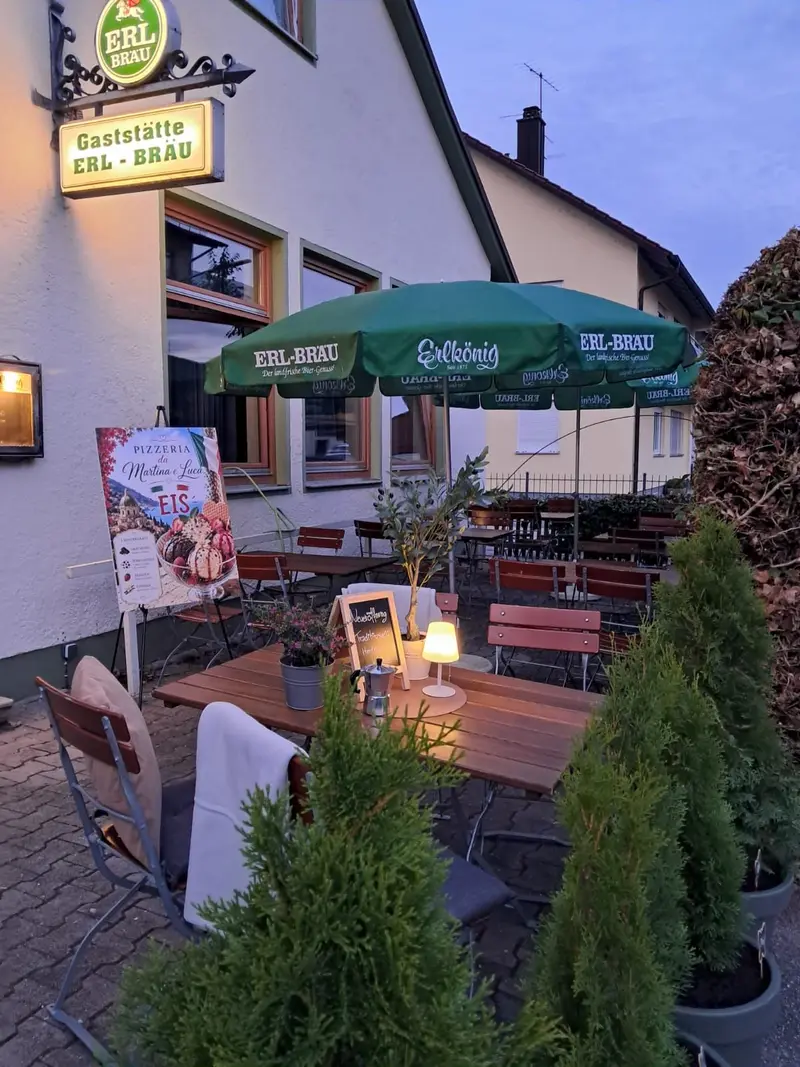 Unsere Terrasse am Abend